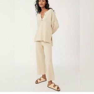 Free People Beach Hailee set Cream size Small